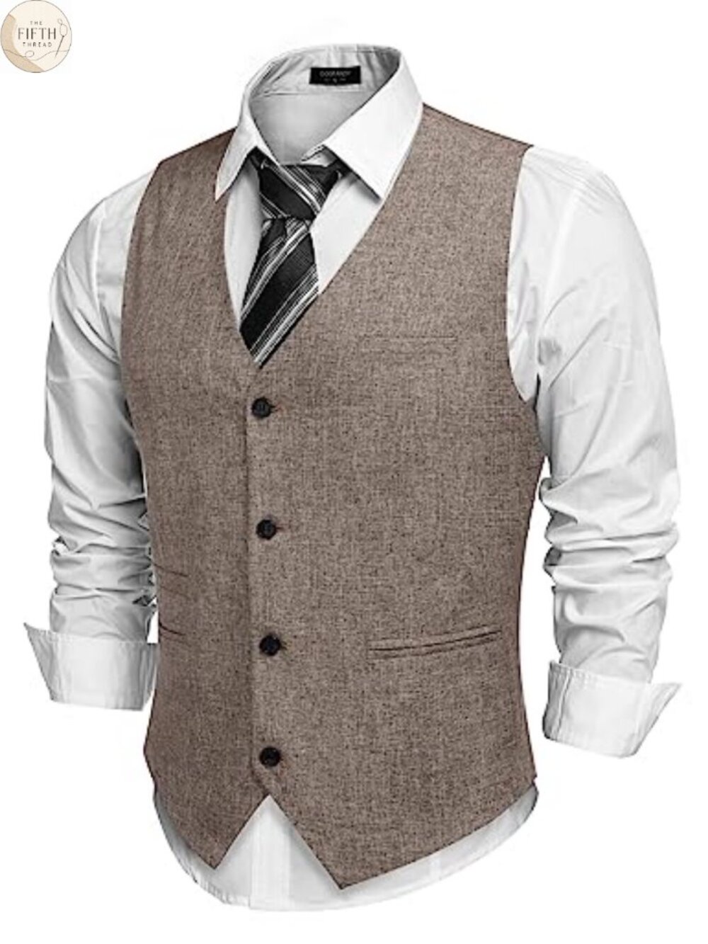 Men's Lightweight Slim Fit Suit Vest Business Waistcoat